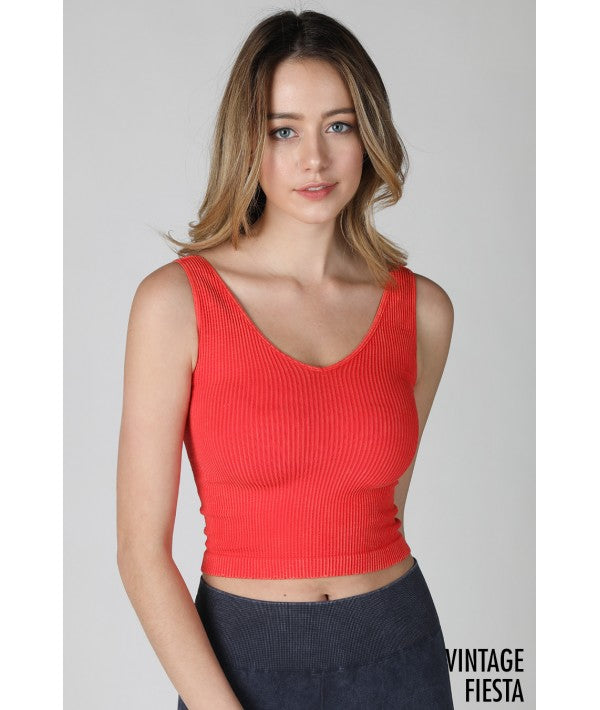 NIKIBIKI VINTAGE V-NECK CROP TOP