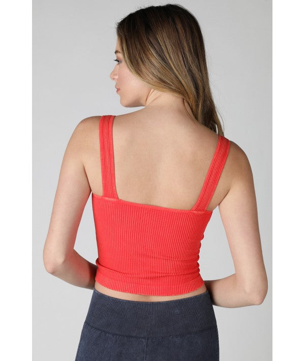 NIKIBIKI VINTAGE V-NECK CROP TOP