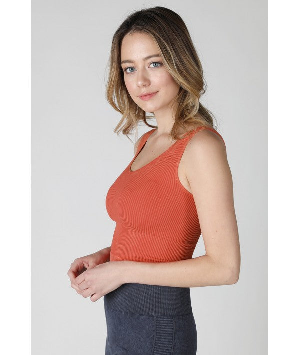 NIKIBIKI VINTAGE V-NECK CROP TOP