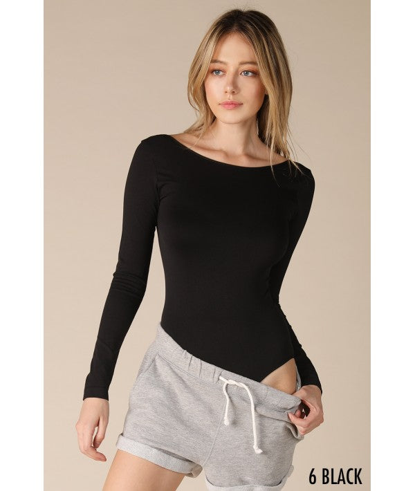 NIKIBIKI CREW NECK LOWBACK BODYSUIT