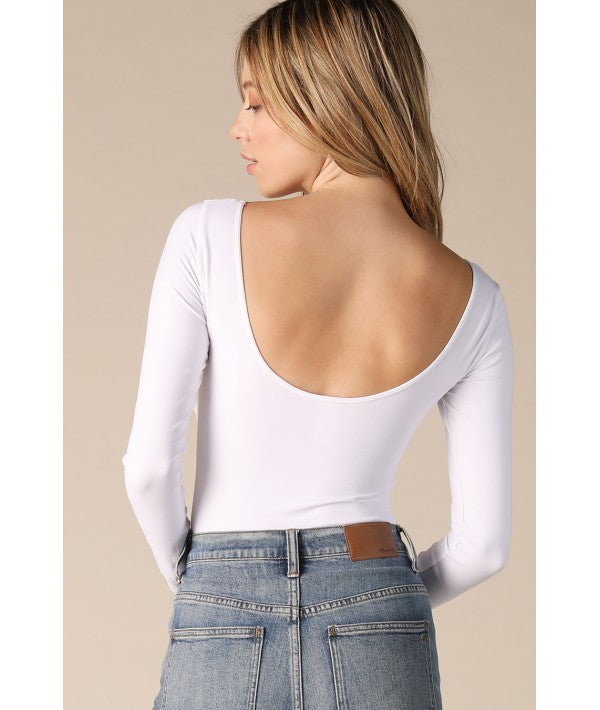 NIKIBIKI CREW NECK LOWBACK BODYSUIT