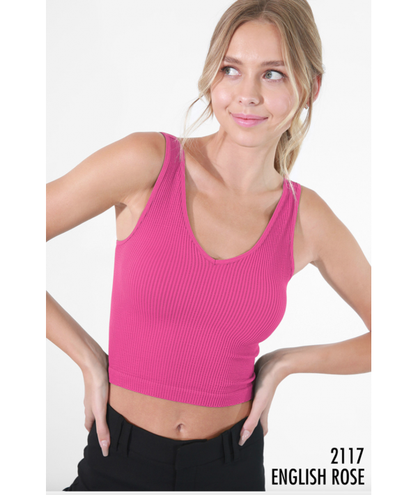 NIKIBIKI V- NECK RIBBED CROP TOP