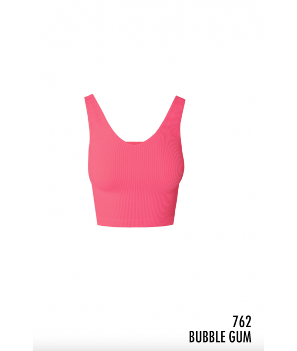 NIKIBIKI V- NECK RIBBED CROP TOP