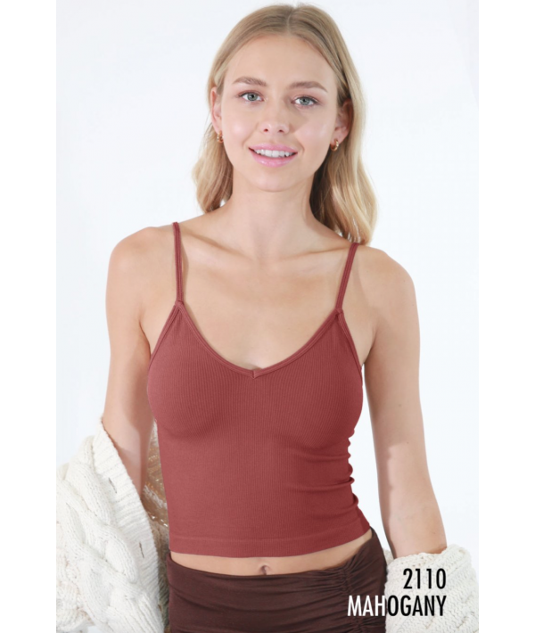 NIKIBIKI RIBBED V NECK CROP TOP