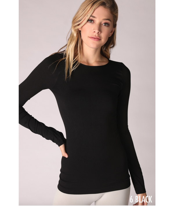 NIKIBIKI LONG SLEEVE CREW NECK TOP