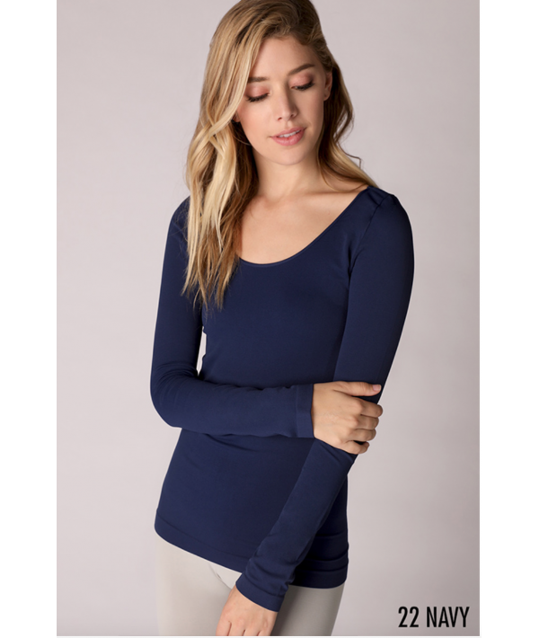 NIKIBIKI LONG SLEEVE SCOOP NECK