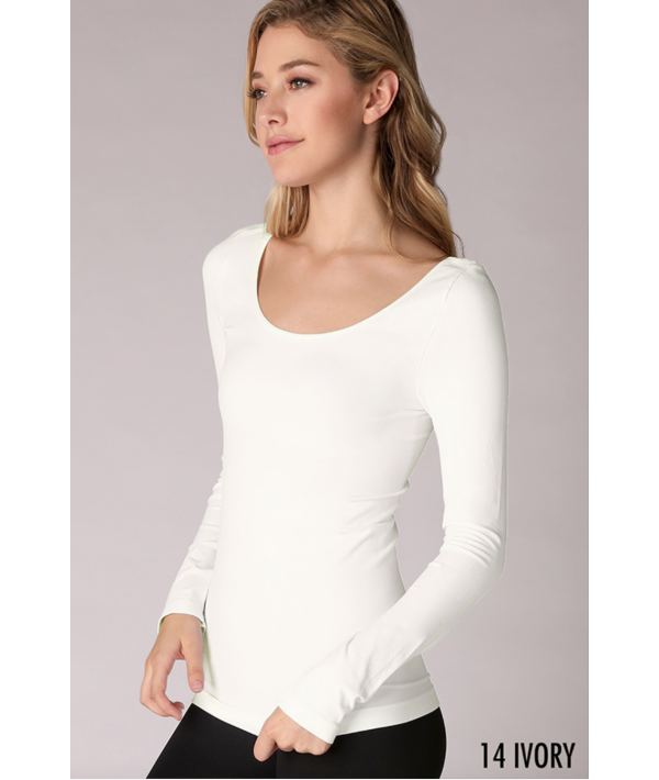 NIKIBIKI LONG SLEEVE SCOOP NECK