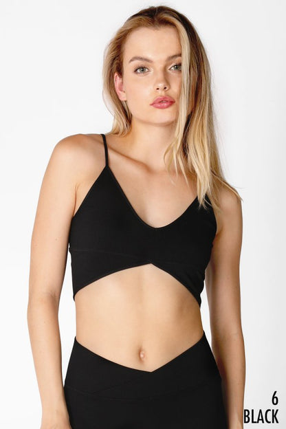 NIKIBIKI RIBBED TRIANGLE BRALETTE