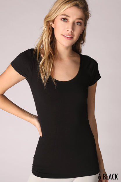 NIKIBIKI CAP SLEEVE SCOOP NECK TOP