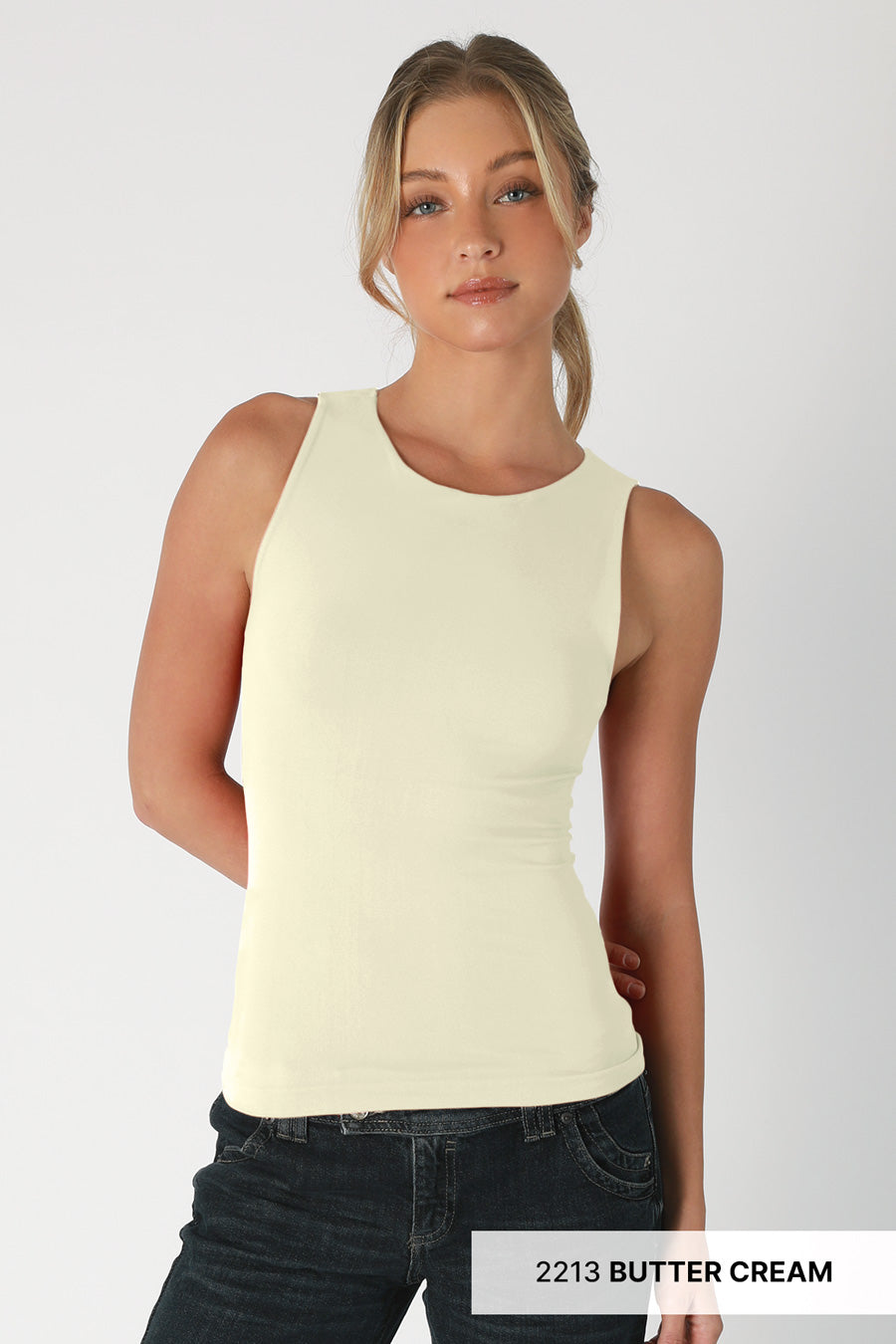 NIKIBIKI  CLEAN LINE BOAT NECK TANK TOP