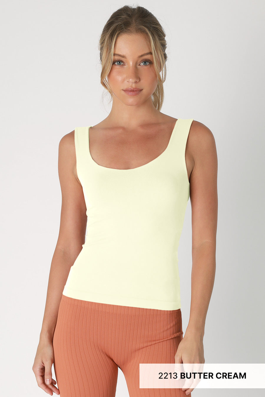 NIKIBIKI RIBBED RACER BACK TANK TOPS