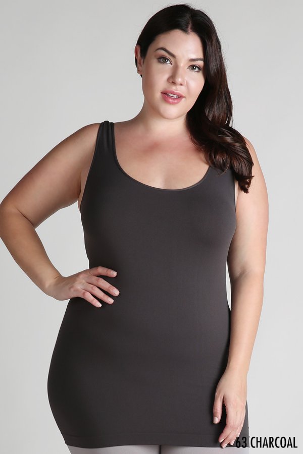 NIKIBIKI PLUS SIZE SIGNATURE JERSEY TANK TOP