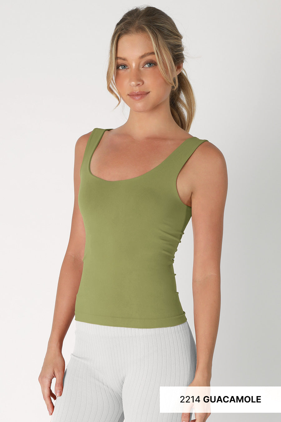 NIKIBIKI RIBBED RACER BACK TANK TOPS