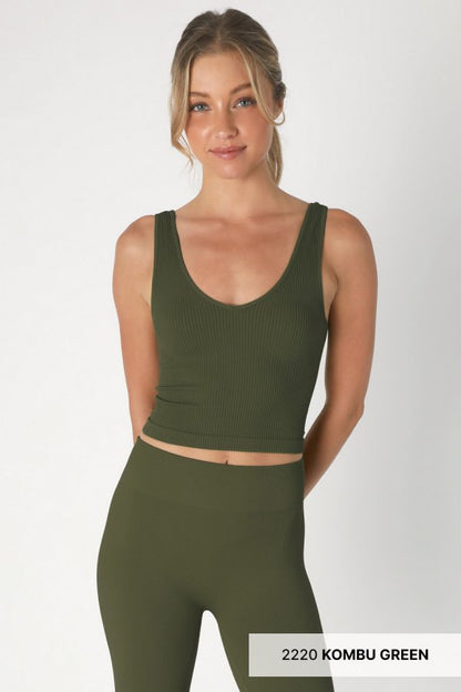 NIKIBIKI V NECK RIBBED CROP TOP