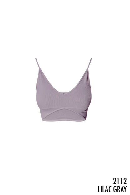 NIKIBIKI RIBBED TRIANGLE BRALETTE