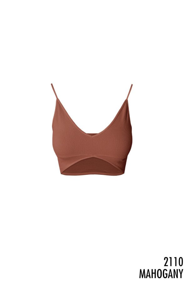 NIKIBIKI RIBBED TRIANGLE BRALETTE