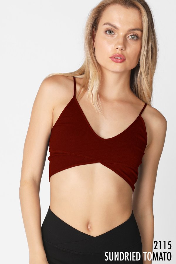 NIKIBIKI RIBBED TRIANGLE BRALETTE