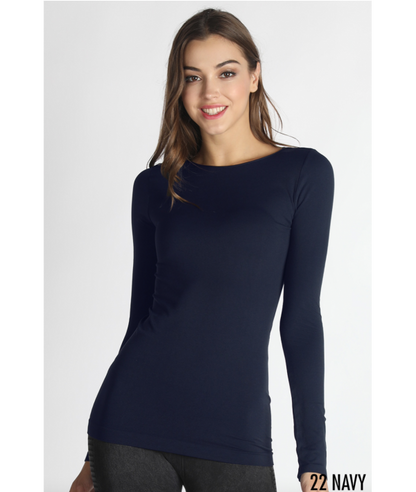 NIKIBIKI LONG SLEEVE CREW NECK TOP