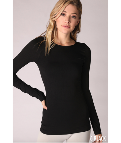 NIKIBIKI LONG SLEEVE CREW NECK TOP