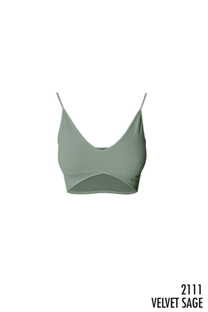 NIKIBIKI RIBBED TRIANGLE BRALETTE