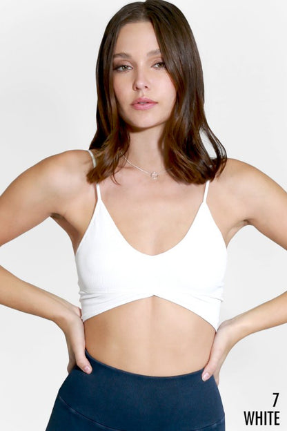 NIKIBIKI RIBBED TRIANGLE BRALETTE