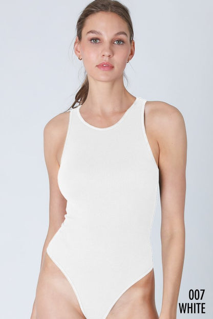 NIKIBIKI RIBBED HIGH NECK BODYSUIT