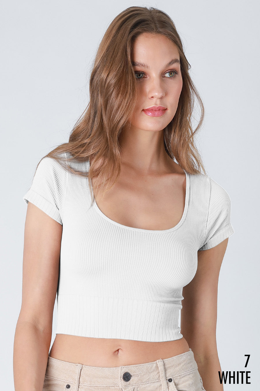 NIKIBIKI SCOOPE NECK CROP TOP