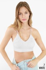 NIKIBIKI LACE EMBROIDERED V -NECK BRALETTE